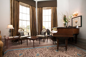 Hotel piano in drawing room image